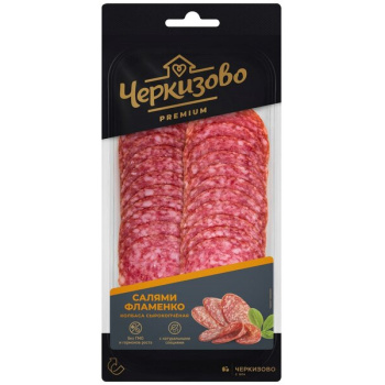Колбаса сырокопченая Салями Фламенко Черкизово нарезка, 100г