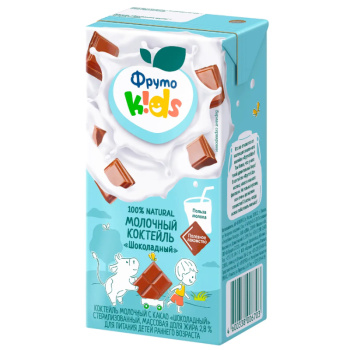 Коктейль ФН 200мл молочный Школад с какао 2,8% БЗМЖ