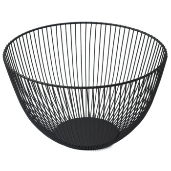 Ваза для фруктов, чёрная, 24,5х24,5х14см 