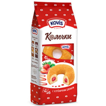 Пирожные Kovis с клубничным джемом, 240г