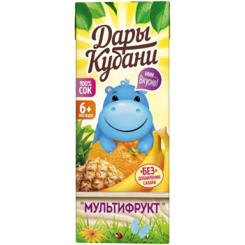 Нектар Дары Кубани Для детей Мультифрукт 0,2л