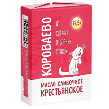Масло Крестьянское Короваево 72,5%, 170г 