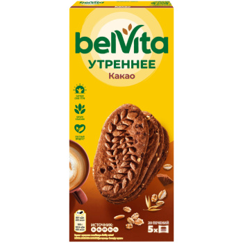Печенье BelVita утреннее, какао, 225г