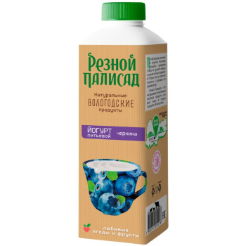 Йогурт питьевой Резной полисад Черника 1,3% 500г