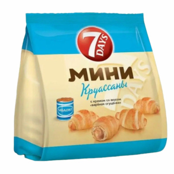 Круассаны 7DAYS, мини, с кремом вареная сгущенка, 176г 