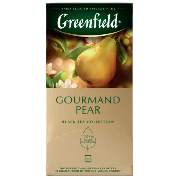 Чай Гринфилд Гурманд Пэа черный, 25 пакетиков
