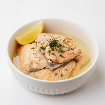 Филе горбуши на пару с лимоном