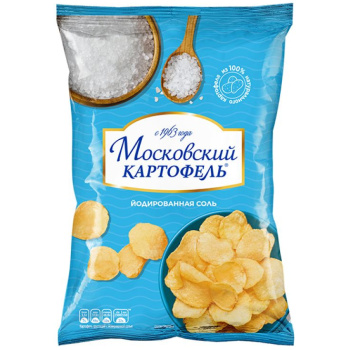 Чипсы картофельные Московский картофель со вкусом соли, 60г