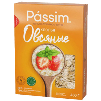 Хлопья Пассим Овсяные 450г