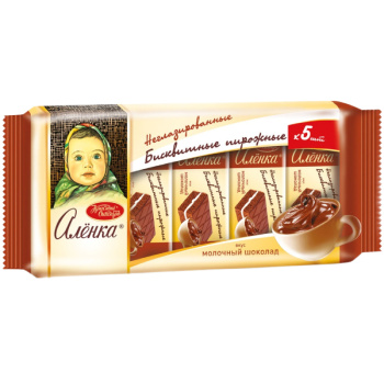 Пирожное бисквитное Алёнка, Красный Октябрь, вкус молочный шоколад, 240г