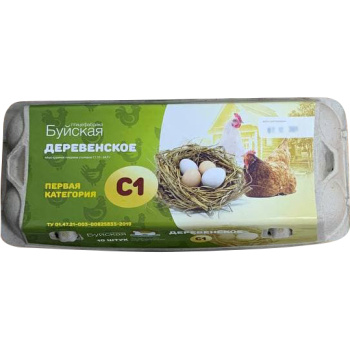 Яйцо фас. Деревенское Буй 1категория 10шт