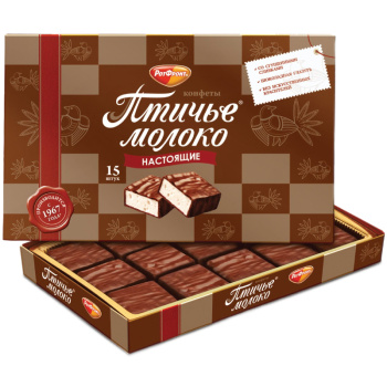 Набор конфет Птичье молоко, сливочно-ванильные, Рот Фронт, 200г