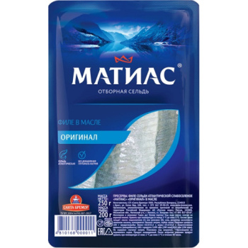 Сельдь Матиас филе Деликатесное, 250г