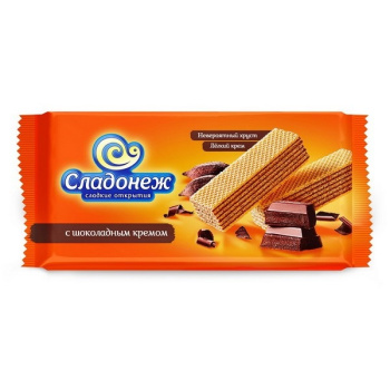 Вафли Сладонеж с шоколадным кремом, 170г