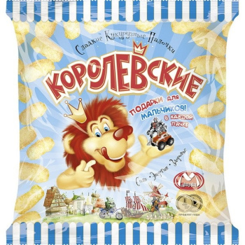 Кукурузные палочки Королевские, подарки для мальчиков, 70г
