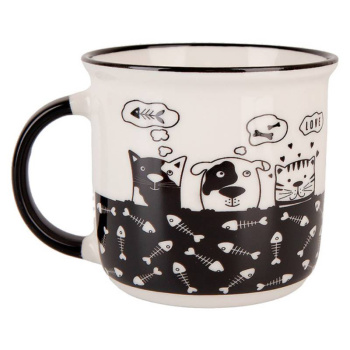 Кружка Сat dog, фарфор, 380мл 