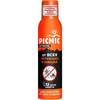 Аэрозоль Picnic Extreme 150мл от лет. насекомых и клещей
