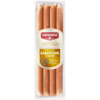 Сосиски Баварские Бавария с сыром, 350г