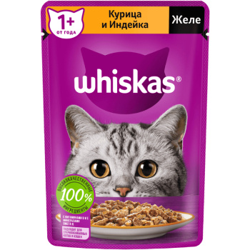 Корм Вискас желе курица индейка 75г