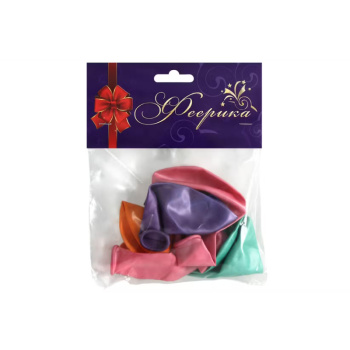 Шары цветные МЕТАЛЛИК ассорти, латекс 30см ФЕЕРИКА, 5шт