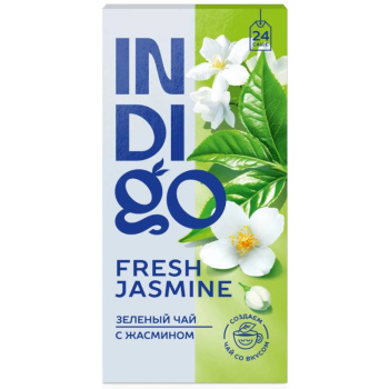 Чай зеленый с добавками Indigo Fresh Jasmine Жасмин, 24 пакектиков