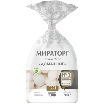 Пельмени Домашние свино-говяжьи Мираторг, 700г 