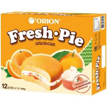 Пирожное Choco Pie Фреш Пай c апельсиновой начинкой 150г