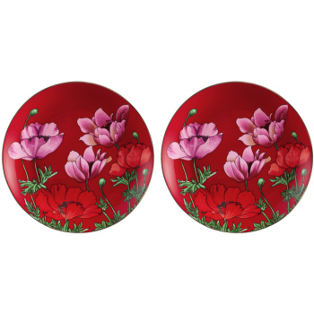 Набор тарелок BY COLLECTION «Карибы коралл» 19см костяной фарфор, 2шт