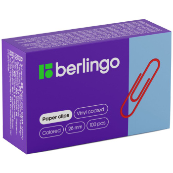 Скрепки цветные BK2514 10 28мм, 100шт