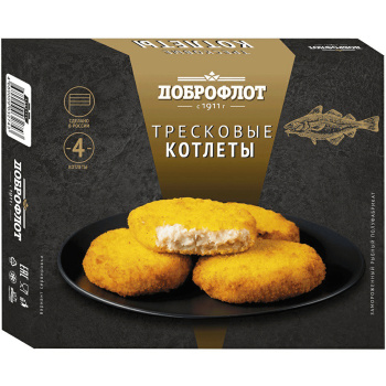 Котлеты Тресковые 340г Доброфлот