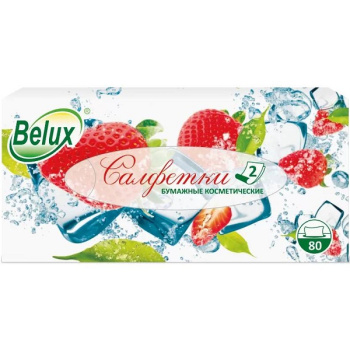 Салфетки BELUX  80шт 2сл белые косметические в кор