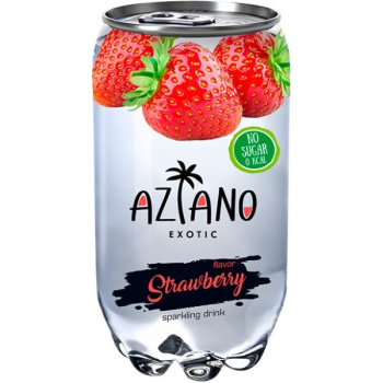 Напиток Aziano Strawberry газированный, 350мл