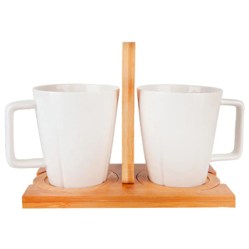 Набор из 2 кружек на подставке Naturel 20 11,5 15,5см, 360мл 