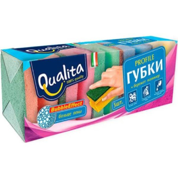 Губка для посуды Qualita PROFILE 5шт