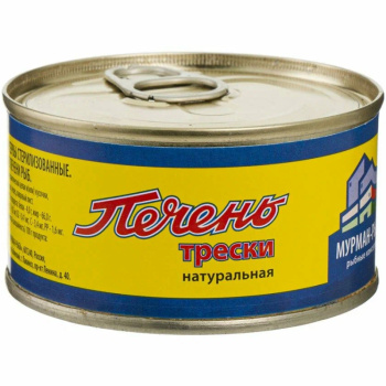 Печень трески Мурманрыба натуральная, 230г