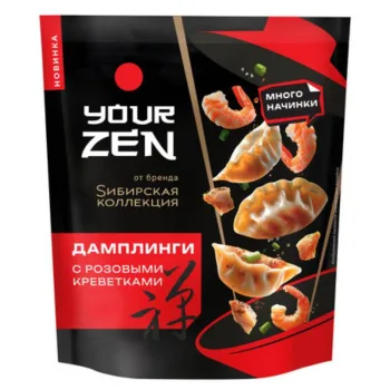 Дамплинги с розовыми креветками, 270г 