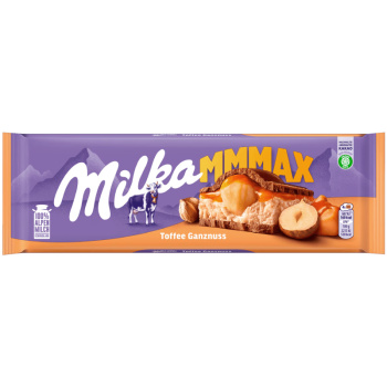 Шоколад молочный Milka Мммах с цельным фундуком и карамелью, 260г