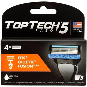 Кассета TopTech Razor муж 5 лезвий 4шт