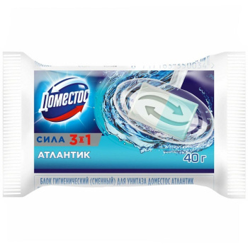 Освежитель для унитаза Domestos блок смен 40гр Атлантик