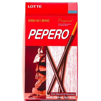 Соломка Lotte Original Pepero в шоколадной глазури, 47г