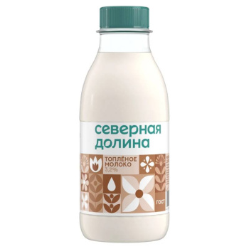 Молоко топлёное Северная долина 3,2% БЗМЖ, 400мл