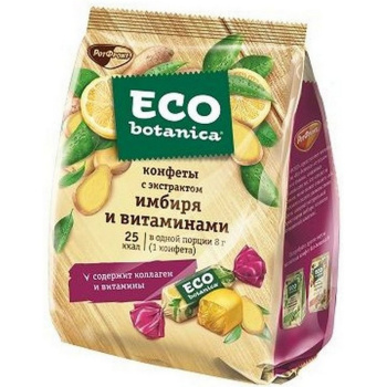 Конфеты РотФронт Eco-botanica, экстракт имбиря и витамина, 200г