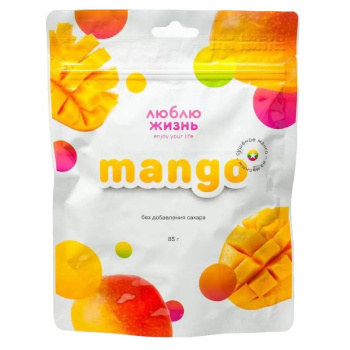 Манго сушёное Люблю жизнь, без добавления сахара, 85г