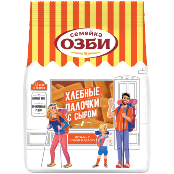 Палочки хлебные Семейка Озби с сыром, 150г