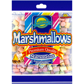 Маршмеллоу Guandy мини, цветной фруктовый, 75г