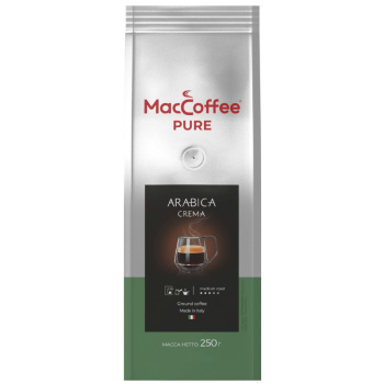 Кофе MacCoffee Pure Arabica Crema 250г молотый брикет