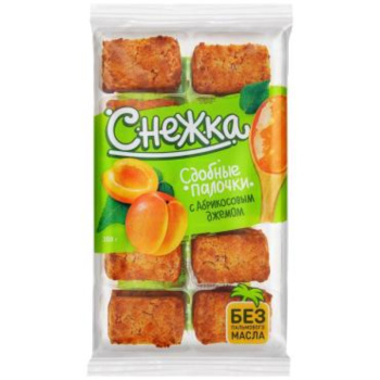 Палочки сдобные Снежка Лесные ягоды с джемом из абрикоса, 308г