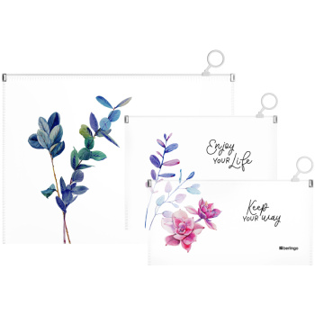 Набор пластиковых папок-конвертов на молнии Berlingo Eco XS форматы А4, А5