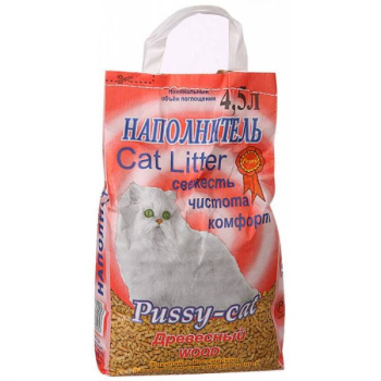 Наполнитель Pussy-Cat Древесный 10л 