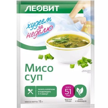 Суп Мисо Леовит Худеем за неделю 15г